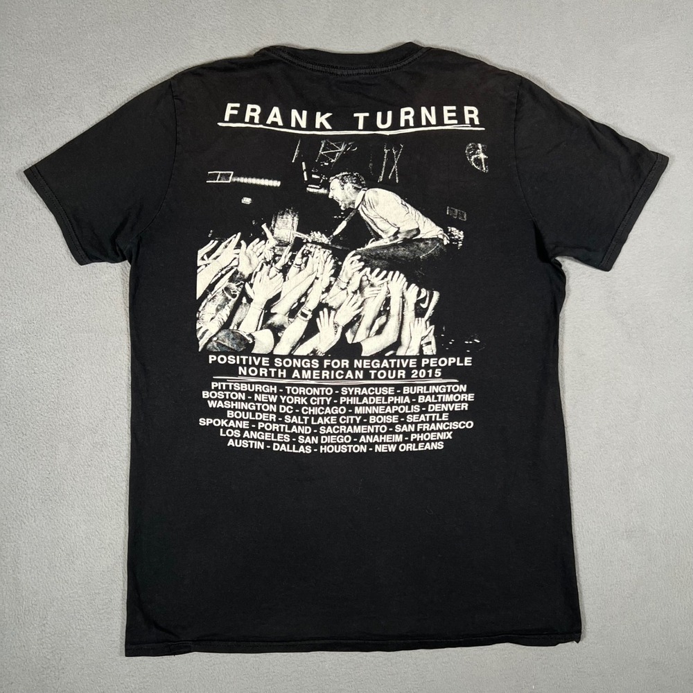 Frank Turner Band Tee 2015 Positive Songs Negative People Tour T Shirt Medium‎